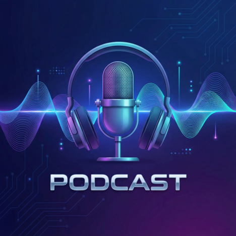 Headphones beside a phone streaming the radio