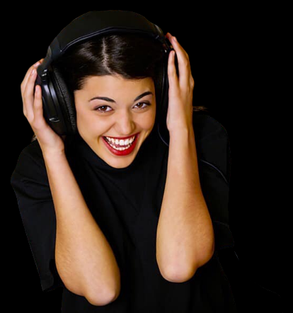 Music playlist on screen